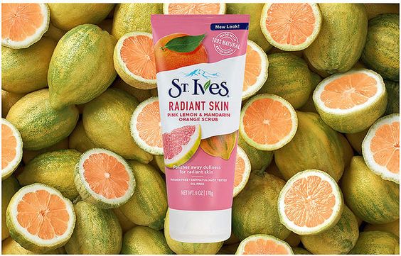 ST Ives RADIANT SKIN PINK LEMON & MANDARIN ORANGE FACE SCRUB