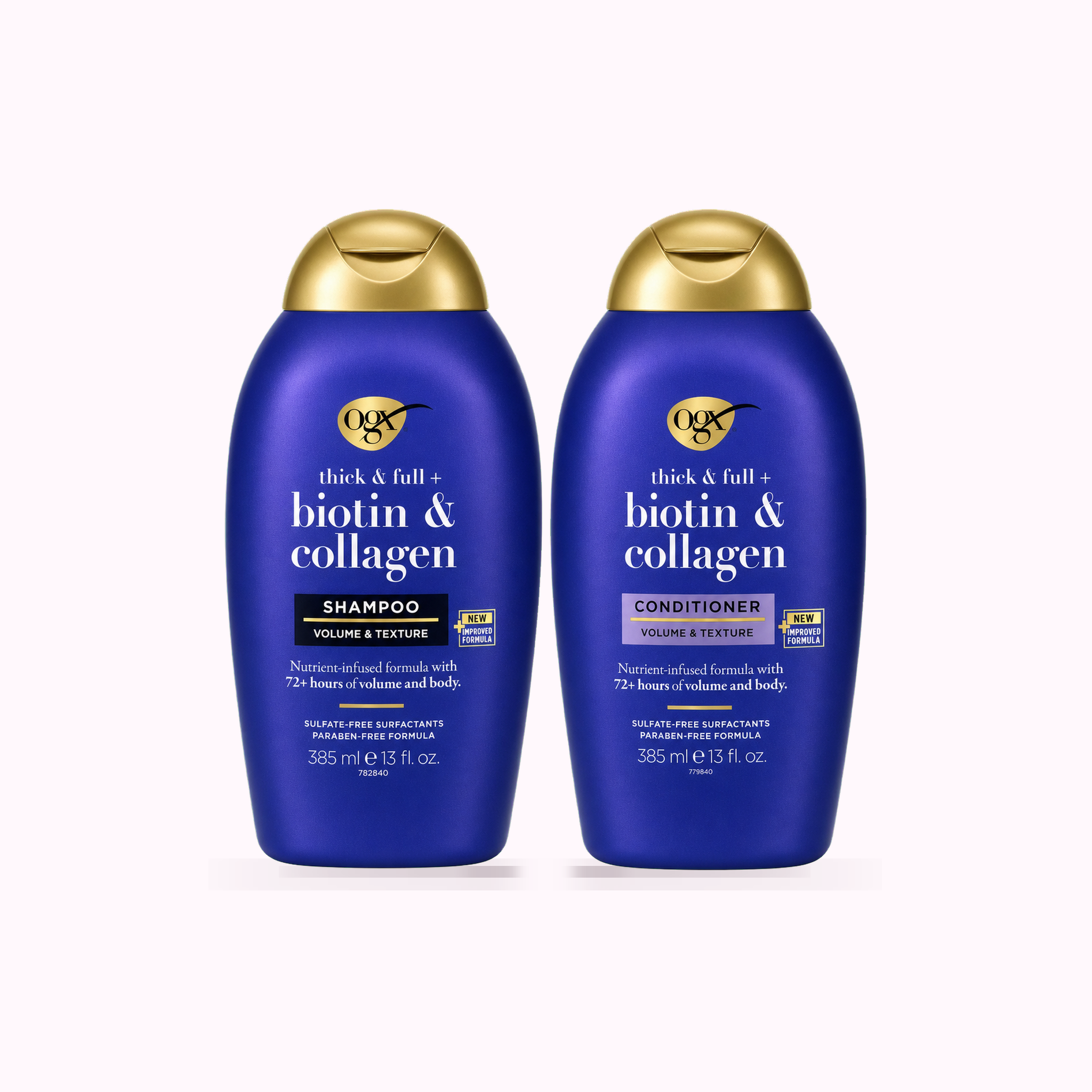 OGX Thick & Full + Biotin & Collagen Volumizing Shampoo & Conditioner Set, product cover