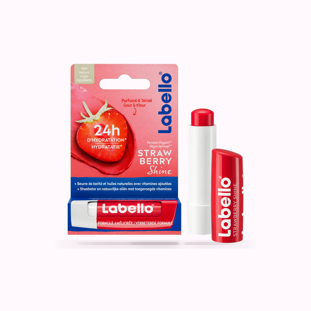 Labello Strawberry Shine Lip Care Balm – 4.8g product cover