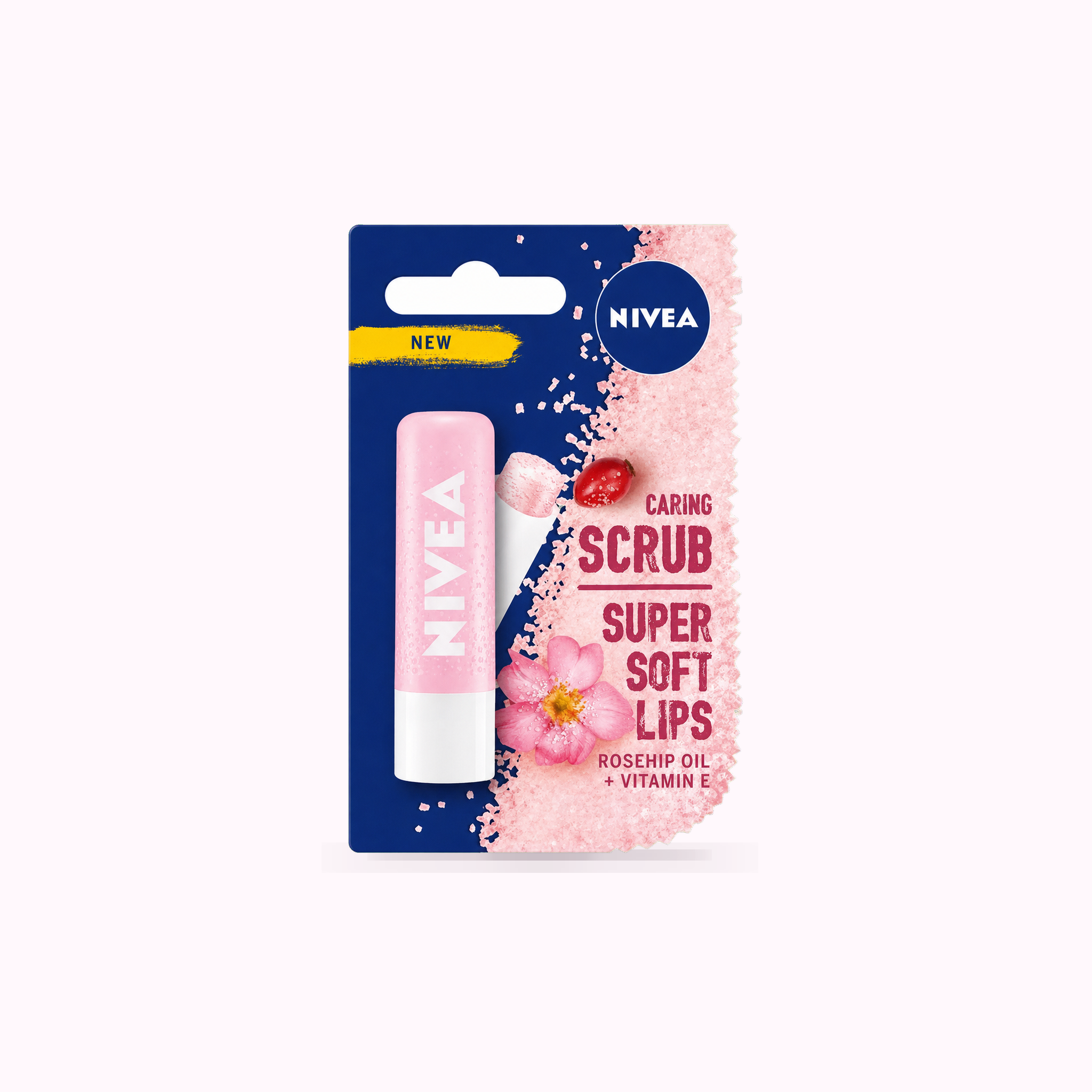 Nivea, Caring Scrub Super Soft Lips, Rosehip Oil + Vitamin E product cover