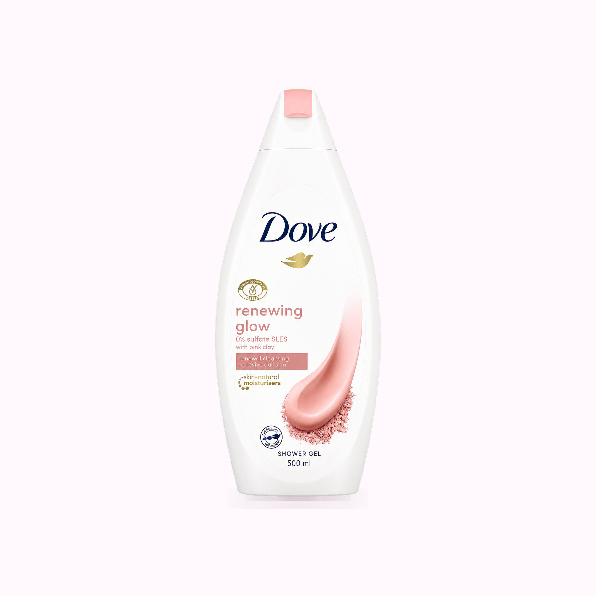 Dove Renewing Glow Pink Clay Shower Gel, 500 ml product cover