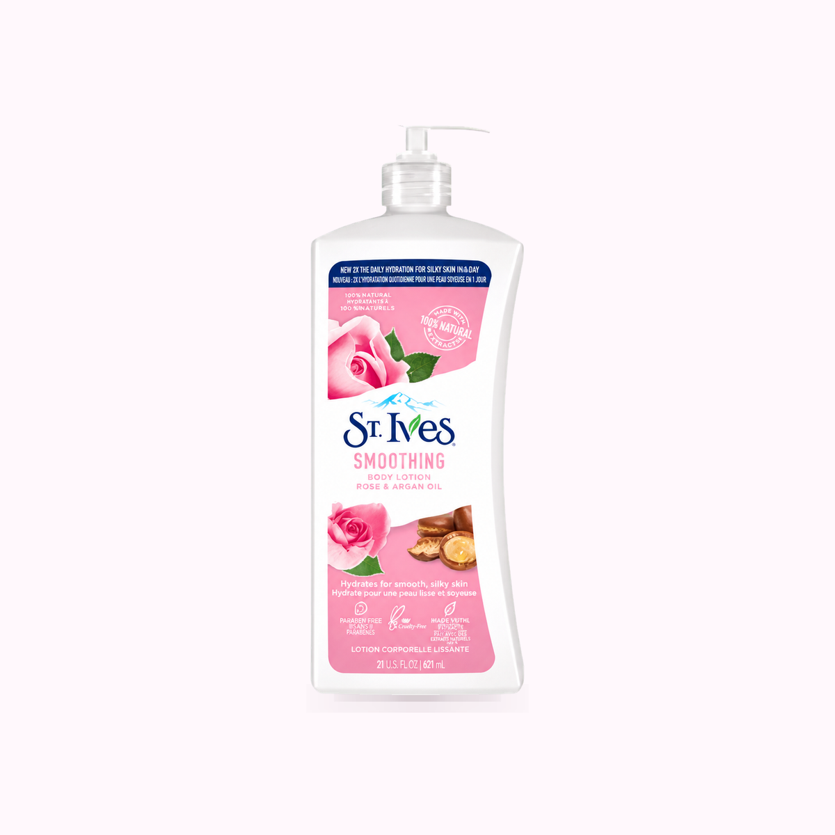 ST Ives SMOOTHING ROSE & ARGAN OIL BODY LOTION product cover