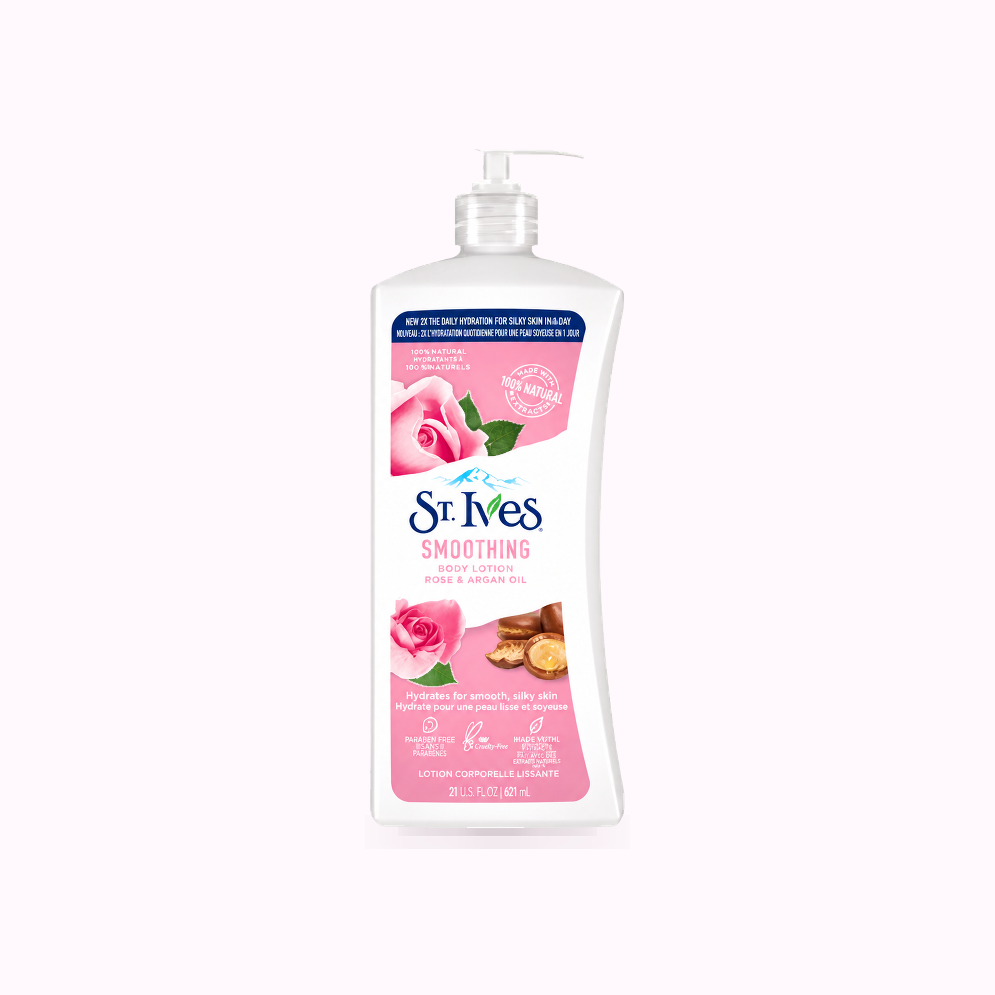 ST Ives SMOOTHING ROSE & ARGAN OIL BODY LOTION product cover