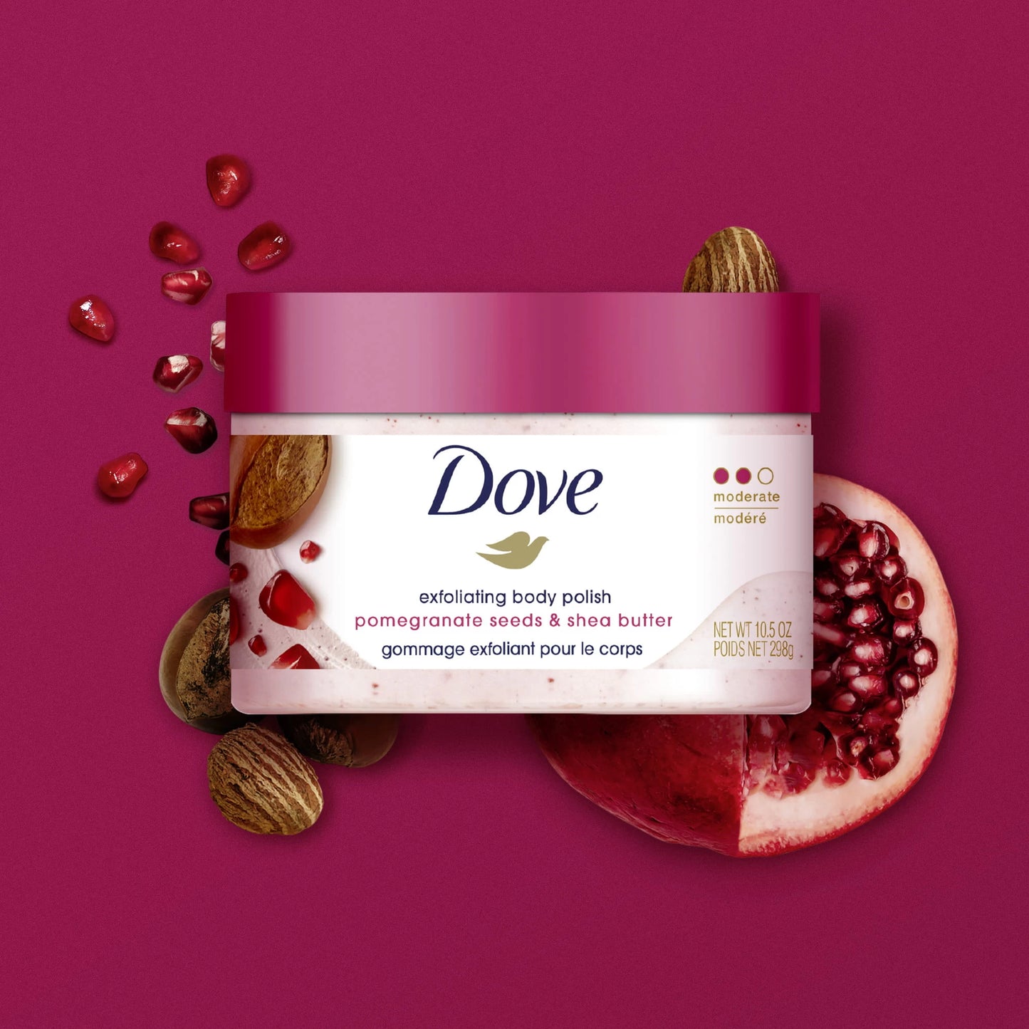 Dove Pomegranate Seeds & Shea Butter Body Scrub "