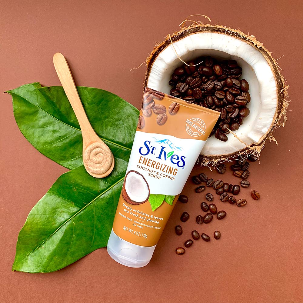 ST Ives  ENERGIZING COCONUT & COFFEE FACE SCRUB