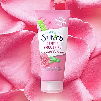 ST Ives GENTLE SMOOTHING ROSE WATER AND ALOE VERA FACE SCRUB