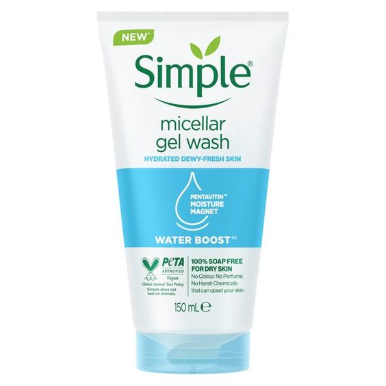 Simple Water Boost Micellar Facial Gel Wash