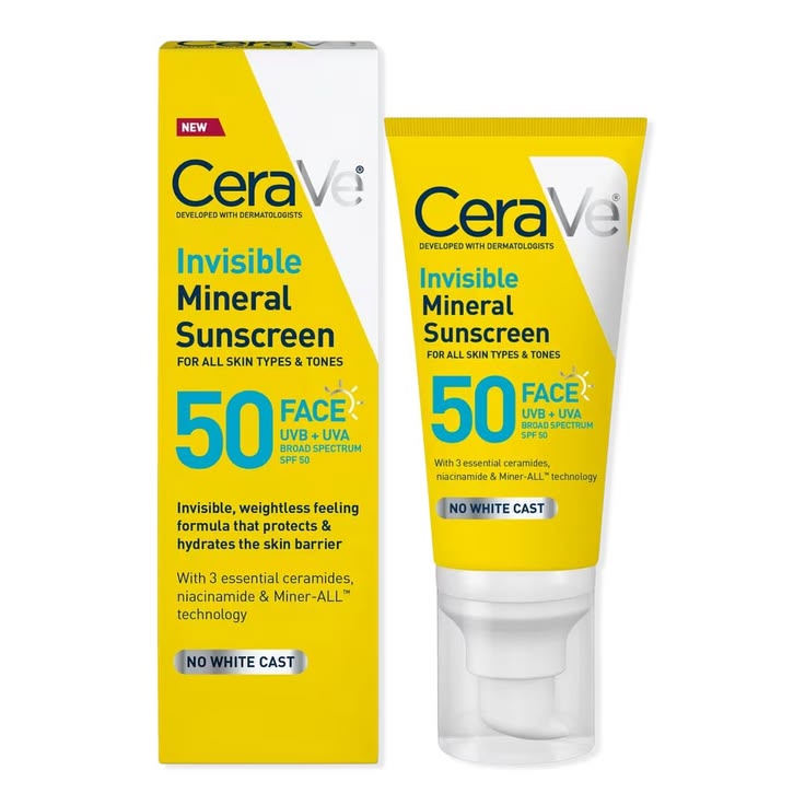 CeraVe Invisible Mineral Sunscreen SPF 50