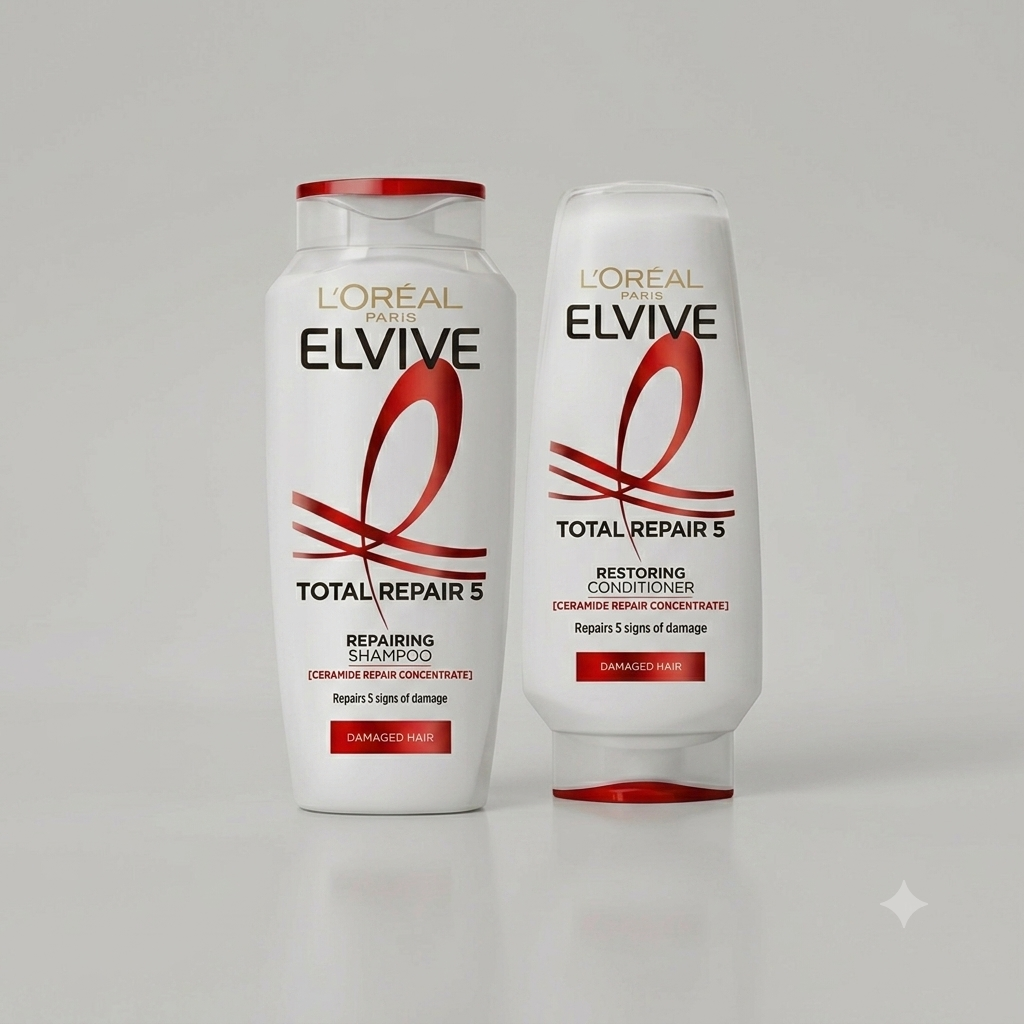 L'Oreal Elvive Total Repair 5 Repairing Shampoo & Conditioner 300ml